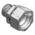 C-GE-M-WD - Straight male stud  fitting Form E with soft seal