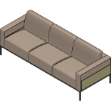 Alia Metal Sofa Wood Surround