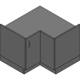 Bi-fold Low Corner Base Unit