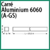 Modèle 6060 C - ALUMINIUM 6060 (A-GS) - CARRE