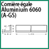 Modèle 6060 CE - ALUMINIUM 6060 (A-GS) - CORNIERE EGALE