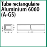 Modèle 6060 RC - ALUMINIUM 6060 (A-GS) - TUBE RECTANGULAIRE