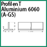 Modèle 6060 T - ALUMINIUM 6060 (A-GS) - PROFIL EN T