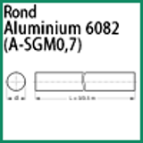 Modèle 6082 R - ALUMINIUM 6082 (A-SGM0.7) - ROND