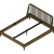 51247 Oak Spindle bed - without slats 160x200x97