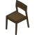 50070 Oak Ex 1 dining chair - varnished & contract grade