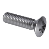 DIN 966 A-Z - Cross recessed countersunk Z (oval) head screws, thread with head