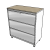Cabinet Freestor Side Filer 1110 High 3 Drawer 12