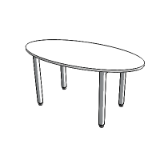 Elliptical Tables Square Leg