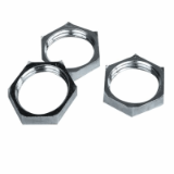 NTBN-M-EMC - Locknut hexagon, brass nickel plated, metric, EMC