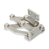 GN 7237 Stainless Steel Multiple-Joint Hinges, Concealed, Opening Angle 180°