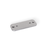 GN 7247.4 Plates, Stainless Steel, with Tapped Holes, for Multiple-Joint Hinges (Aluminum)