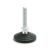 GN 344 - Levelling feet, Foot plastic / Threaded stud steel, Type A, without nut, without rubber underlay