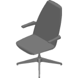 Clamshell Lounge Chair–High Back–With Arms