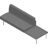 Tuxedo Component Settee–Right Corner–Left Table