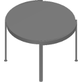 Metal Series Side Table–Round