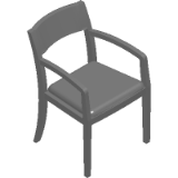 Collegeville Chair–Wood Demi Back With Perforations