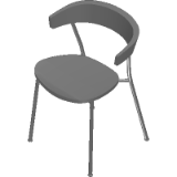 Leeway Chair–Metal Frame–Wood Seat