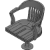 Swivel with Wood Seat