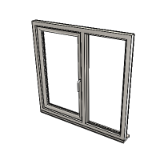 Window Side Hung Next To Fixed 1062 Double Glazing Frame 56mm