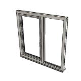 Window Side Hung Next To Fixed 1062 Triple Glazing Frame 56mm