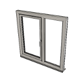Window Side Hung Next To Fixed 1062 Triple Glazing Frame 72mm