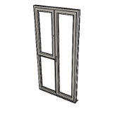 Window Tilt And Turn Over Fixed Next to Side Hung 1062 Double Glazing Frame 72mm Mullion 70t