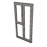 Window Tilt And Turn Over Fixed Next to Side Hung 1062 Double Glazing Frame 72mm Mullion 86t