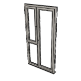 Window Tilt And Turn Over Fixed Next to Side Hung 1062 Double Glazing Frame 82mm Mullion 86t