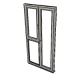 Window Tilt and Turn Over Fixed Next to Side Hung 1062 Triple Glazing Frame 72mm Mullion 86t