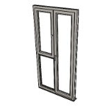Window Tilt and Turn Over Fixed Next to Side Hung 1062 Triple Glazing Frame 82mm Mullion 70t