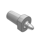 BH03 - Fixture locating pin front end cone R-type - shouldered external thread type - without grinding return groove