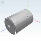 BD29BF - Rotating shaft - two ends of the step, one end of the external thread, standard type