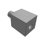 BB08A - 方形支柱-一端外螺纹一端内螺纹-L尺寸指定型