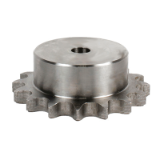 PCS 37 / SS - DIN 06B-1 chain sprocket - Stainless steel - 3/8" Pitch - Roller diameter 6.35mm