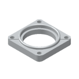 Tank Truck Flange, Aluminium acc. to EN 573, EN AW 5754-0/H112, angular, with Sealary Groove and O-Ring-Groove, sim. to DIN 28460