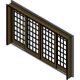 Door Sliding 4 Panel Wide Stile Stationary Active Passive Stationary Siteline Clad