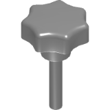 Star knobs similar to DIN 6336, material