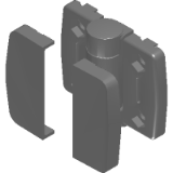 K40.N8 Hinge 40 (T-slot 8) with covers, plastic