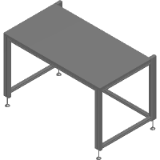 Work station system - table construction with