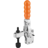 K0055 - Toggle clamps vertical with straight foot and adjustable clamping spindle