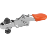 K0267 - Toggle clamps mini horizontal with flat right foot and adjustable clamping spindle