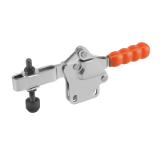 K0072 - Toggle clamps horizontal with straight foot and adjustable clamping spindle