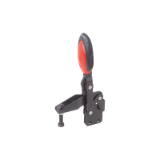 K0663 - Toggle clamps vertical with safety interlock with straight foot and adjustable clamping spindle