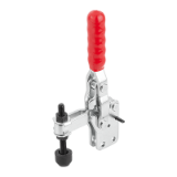 K1246 - Toggle clamps vertical with straight foot and adjustable clamping spindle