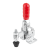 K1254 - Toggle clamps mini vertical with flat foot and fixed clamping spindle