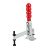 K1258 - Toggle clamps vertical with flat foot and full holding arm