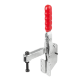K1259 - Toggle clamps vertical with angled foot and adjustable clamping spindle