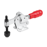 K1434 - Toggle clamps horizontal with flat foot and fixed clamping spindle