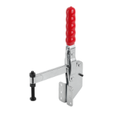 K1437 - Toggle clamps vertical with angled foot and full holding arm